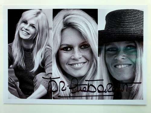 ORIGINAL HAND SIGNED AUTOGRAPH - BRIDGET BARDOT - NO PRINT